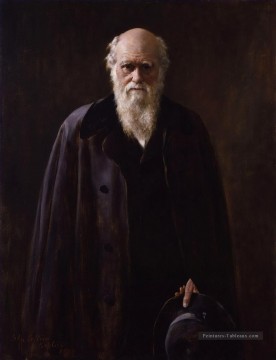Charles Robert Darwin 1883 John collier préraphaélite orientaliste Peinture à l'huile